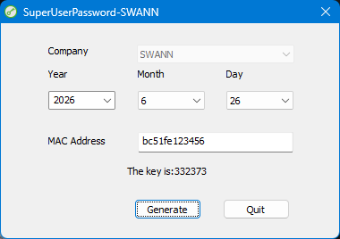 Generate temporary password